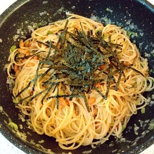 ゴマ油香る☆ひきわり納豆パスタ